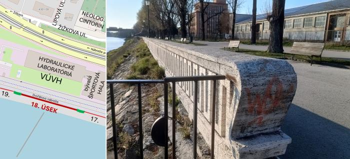 Náhľad pre Kamenné zábradlie pri Dunaji – 18. úsek oproti Lipovej ulici - Bratislava