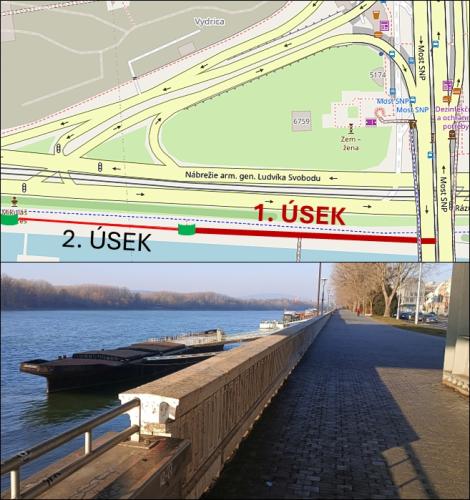 Náhľad pre Kamenné zábradlie pri Dunaji – 1. úsek pri Moste SNP - Bratislava