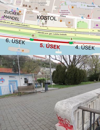 Náhľad pre Kamenné zábradlie pri Dunaji – 5. úsek priamo pri Kostole Maltézskeho rádu - Bratislava 